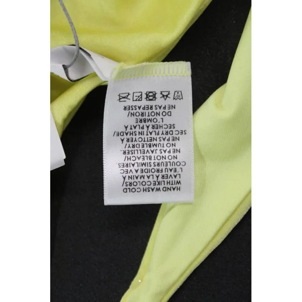 Peixoto Womens Adore Metallic High Hip Full Bikini Bottom Yellow Size XL